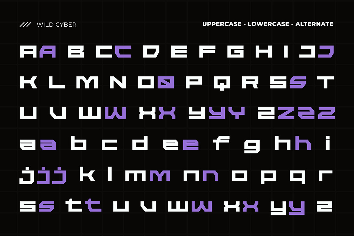 Wild Cyber - Modern Futuristic Font, a Sans Serif Font by Typia Nesia (Photo 10 of 11)