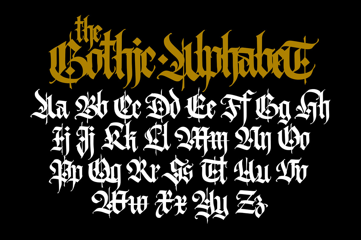 Gothic vector letters, an Object Graphic by GeekClick (Photo 2 of 8)