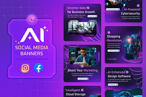 Artificial Intelligence Templates, a Social Media Template by Brandify Studio