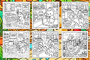 Cozy Silly Crimes Coloring Book, a Decorative Illustration by Design Station (Thumbnail 3 of 3)