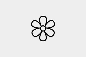 Flower, an Outline Icon by Jordy