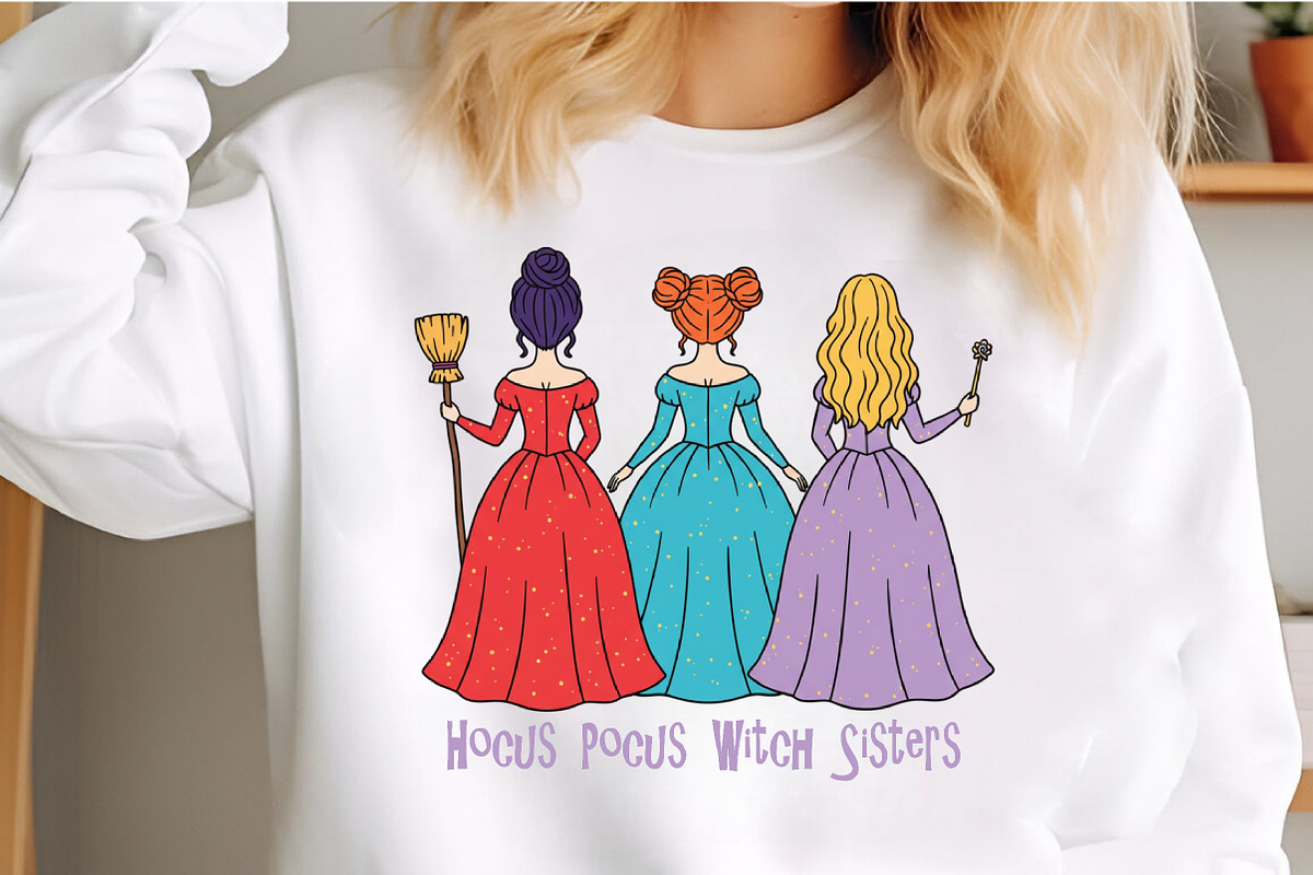 Hocus Pocus Witch Sisters PNG, an Illustration by Craft Nest (Photo 4 of 6)