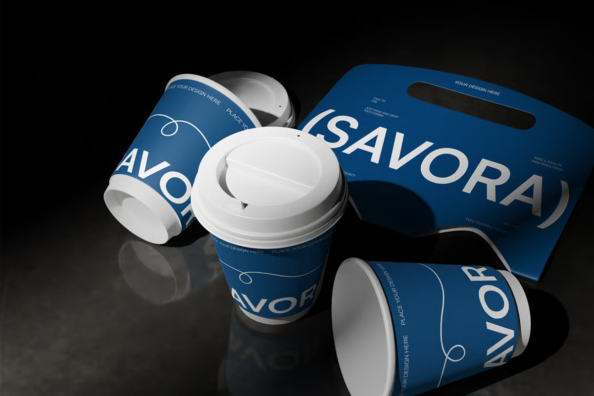 Paper Coffee Cup Mockup with Lid, a Cups & Container Mockup by graphicsauce (Photo 3 of 4)