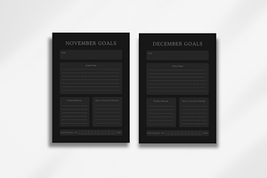 Monthly Goals Setting Planner