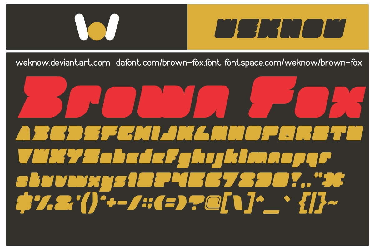 brown fox font preview 7