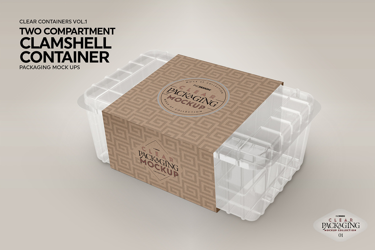 Two Side Container Packaging Mockup, a Cups & Container Mockup by INCDesign (Photo 4 of 7)