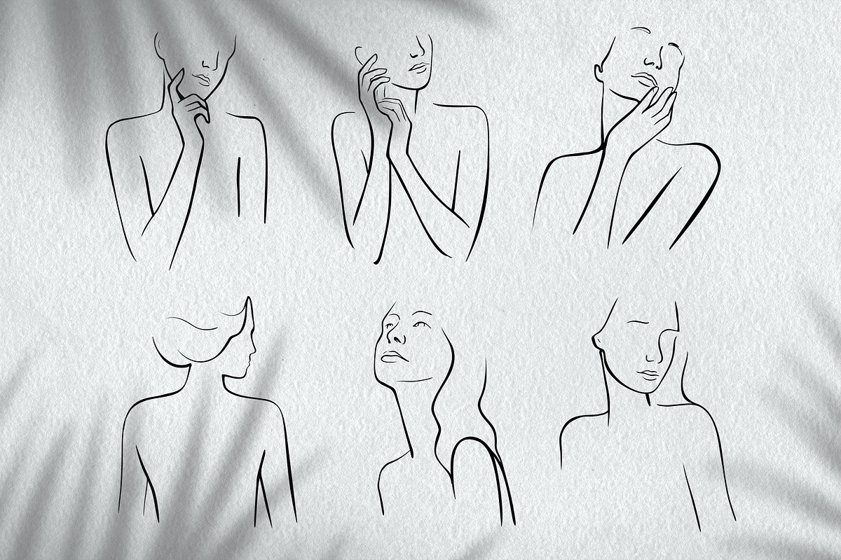 Woman & flower sketch. Female art., a Healthcare Illustration by bioraven (Photo 3 of 13)
