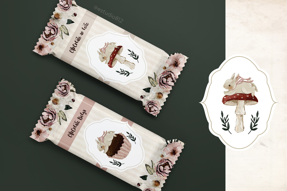 Cute vintage easter clipart set, an Illustration by Estudio 812 (Photo 7 of 7)