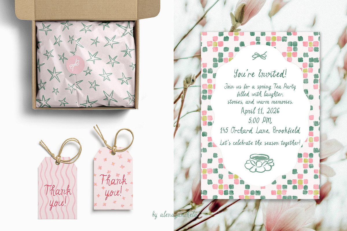Spring Bloom Watercolor Backgrounds, a Background Graphic by alenaganzhela (Photo 6 of 8)