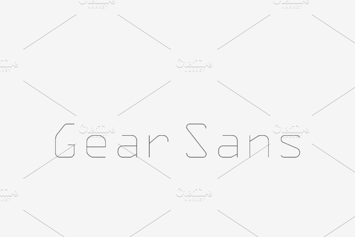Gear Sans - Laser, Craft Cutter Font