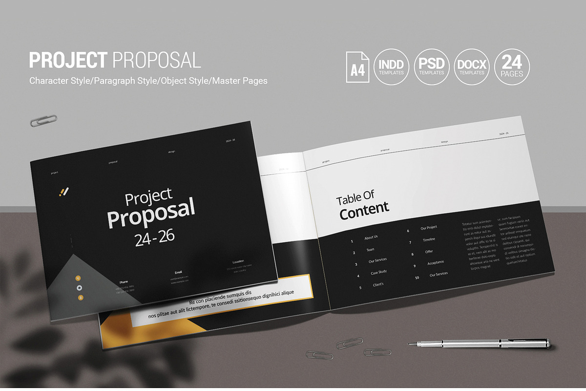 Project Proposal Brochure Template, a Brochure Template by White Graphic (Photo 16 of 16)