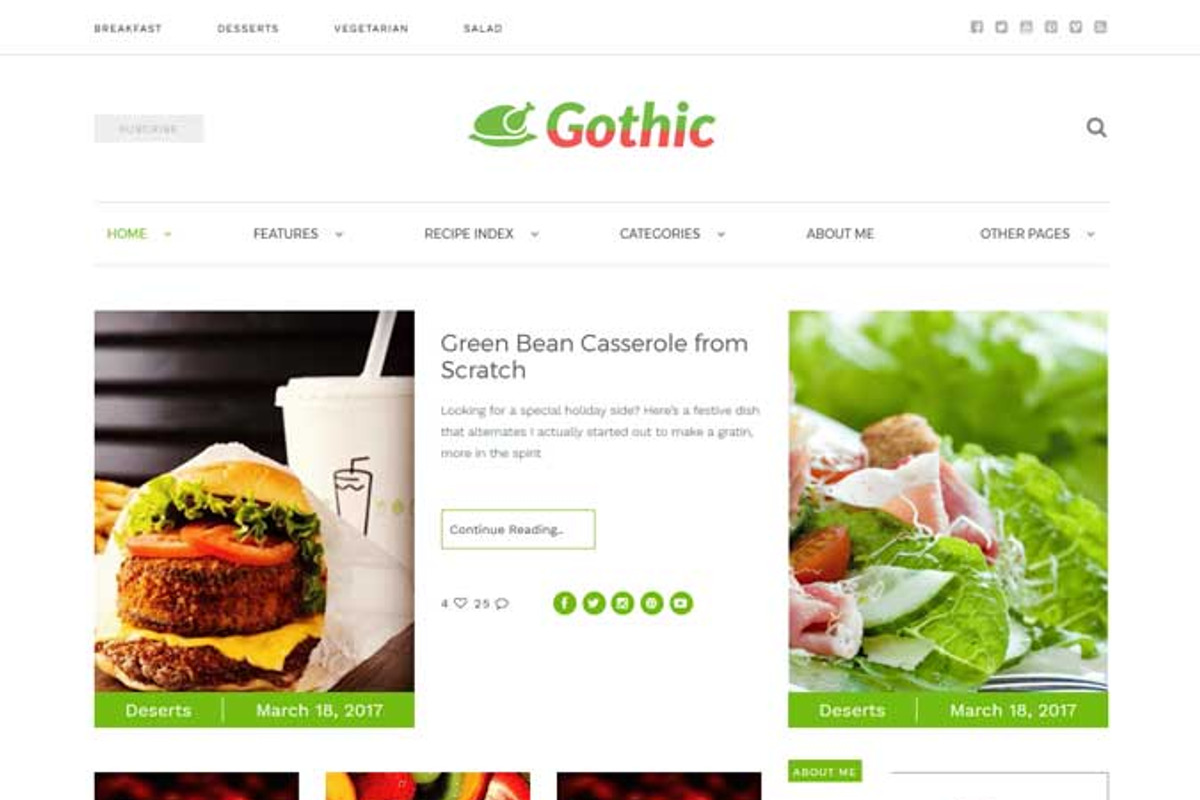 Gothic-Recipe & Food – HTML Template, a HTML Template by CreativeGigs (Photo 3 of 6)