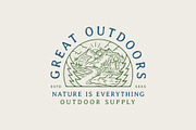 Vintage Outdoor Line Art Badge, an Object Graphic by Sandewo (Thumbnail 13 of 13)