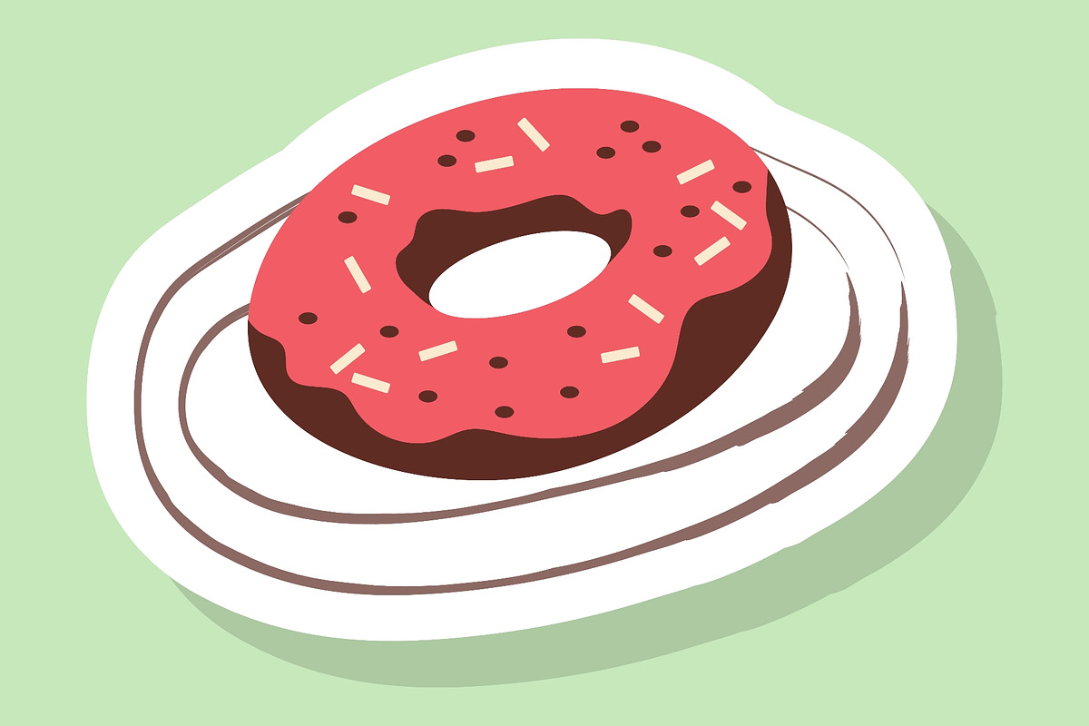Hand painted bakery set stickers, a Food Illustration by okskukuruza (Photo 2 of 3)