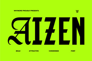 Aizen - Bold Condensed Display Font