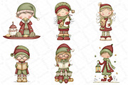 Quirky Christmas Elf Clipart, an Illustration by DreamPrint404 (Thumbnail 4 of 6)