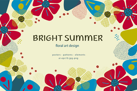 Bright Summer Floral art design
