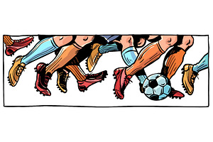 Feet playing football. International