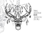 Textured deer in aztec style, a Texture Illustration by AnastasiaFears (Thumbnail 1 of 2)