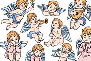 Baby Angel Illustration Set, an Illustration by Tekuni (Thumbnail 2 of 13)