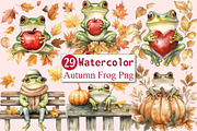 Autumn Frog Sublimation Clipart, an Illustration by CitraGraphics (Thumbnail 1 of 6)
