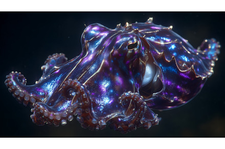 A vibrant orange octopus is, an Animal Photo by ZinetroN