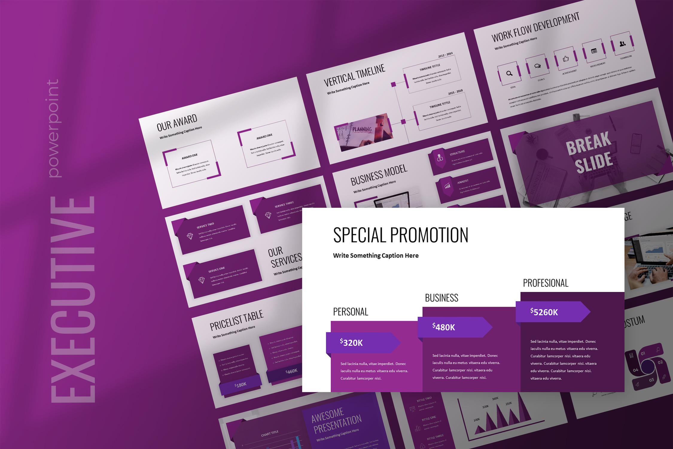 Executive - Business Powerpoint, a Presentation Template by TMint Creative