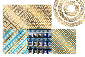 Greek Key Meander Patterns Set