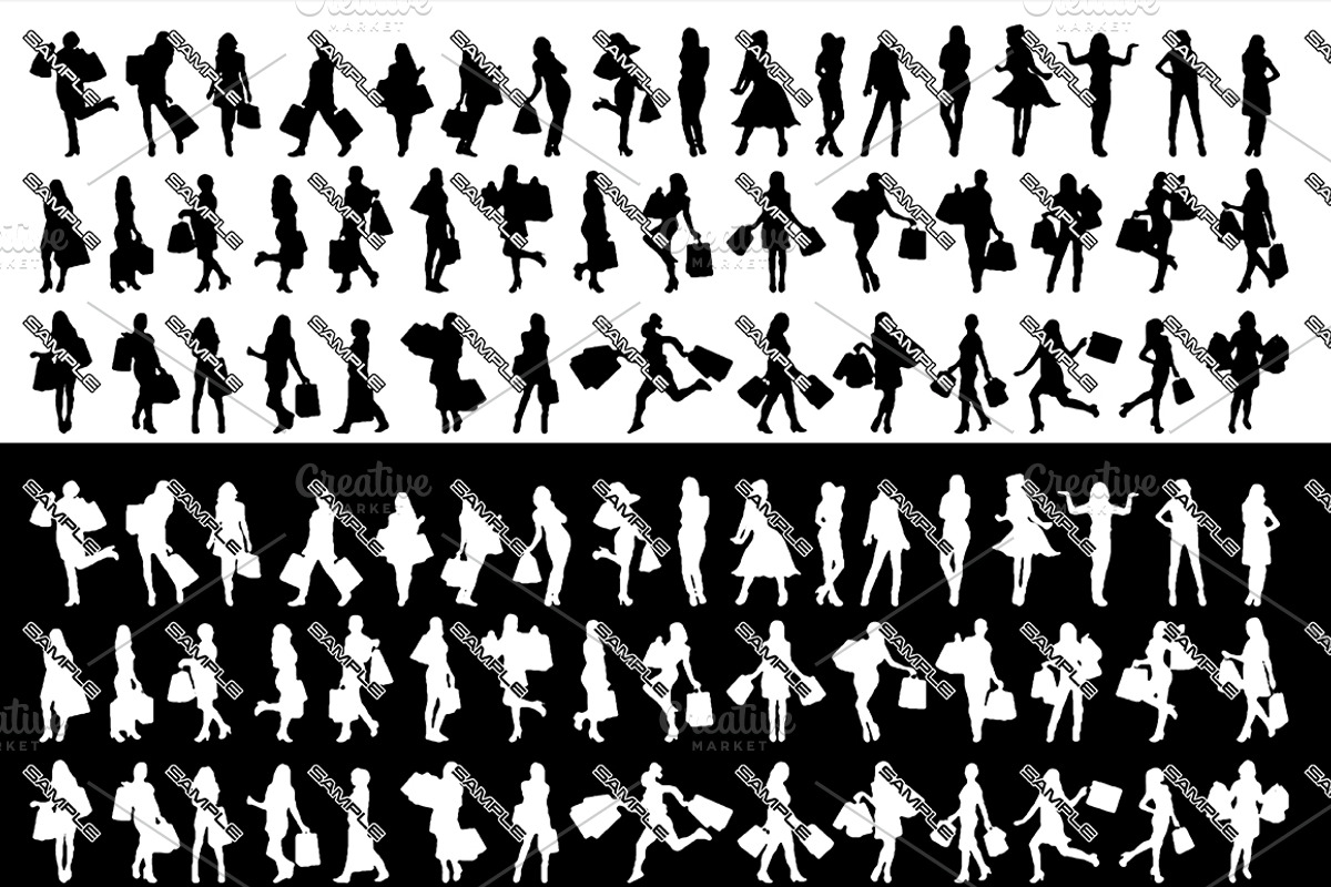 People silhouette VECTOR pack 3, a Person Illustration by stallfish's art store (Photo 2 of 2)