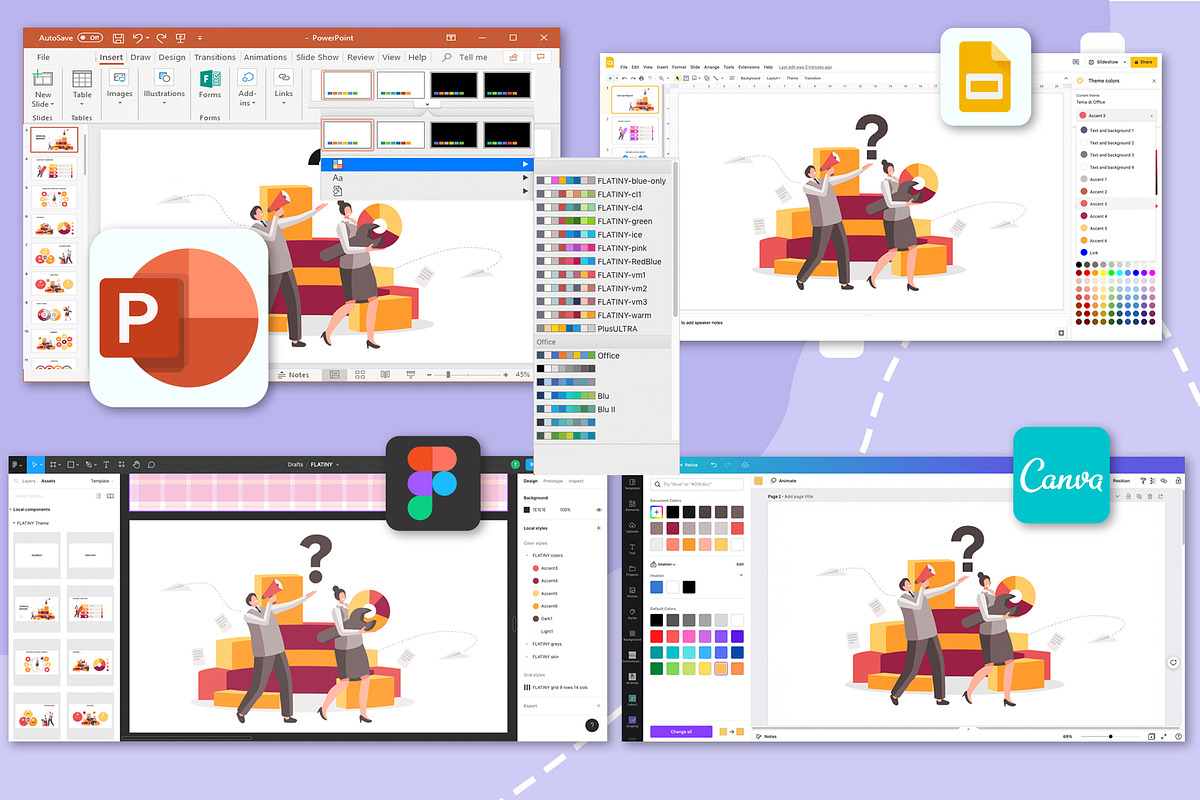 Flatiny | Elements for Powerpoint, a Presentation Template by Aurielaki Stock Images (Photo 5 of 6)