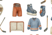 Hockey Gear Winter Sports Set, an Object Graphic by RT Studio (Thumbnail 4 of 4)