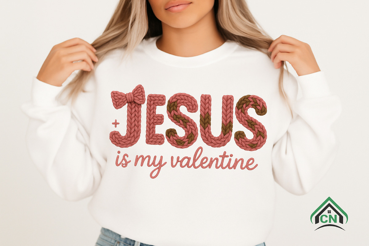 Crochet Jesus is My Valentine Png, an Illustration by Craft Nest (Photo 4 of 7)