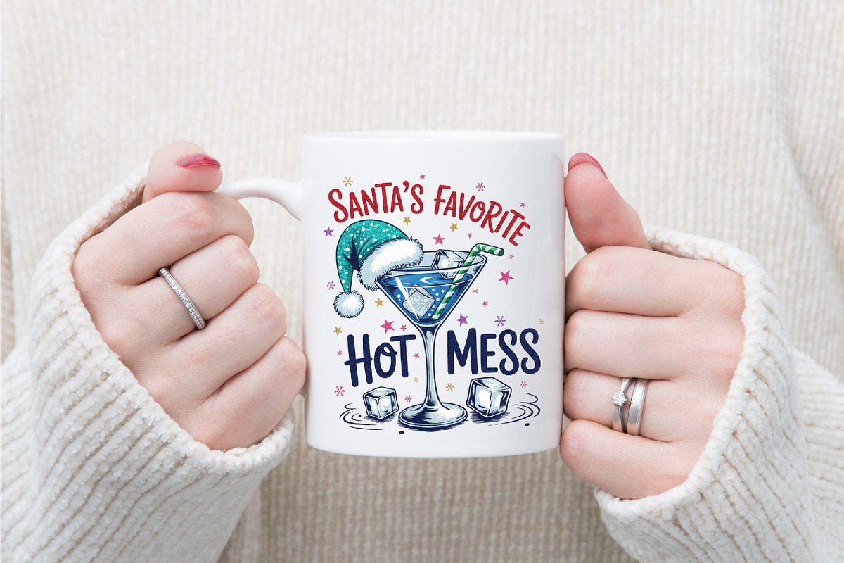 Santa's Hot Mess PNG, Glitter Christ, an Illustration by designcity5 (Photo 2 of 4)