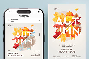 Autumn Fall Poster, a Poster Template by Human Made