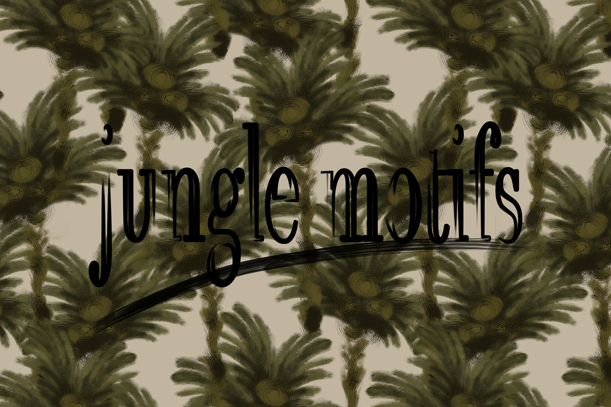 Vintage tropical jungle pattern, a Pattern Graphic by Nocito Design (Photo 1 of 7)