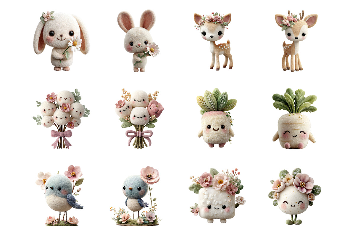 Whimsical spring clipart, an Illustration by SinaCreation (Photo 2 of 11)