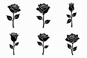 set of vector roses silhouettes, an Illustration by Amazin_art (Thumbnail 16 of 17)