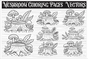 Mushroom Coloring Pages featuring, an Illustration by Amazin_art