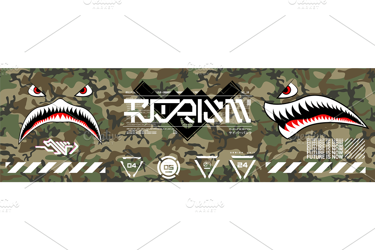 Military print. Flying Tiger Shark, an Illustration by SergeyBitos (Photo 3 of 3)