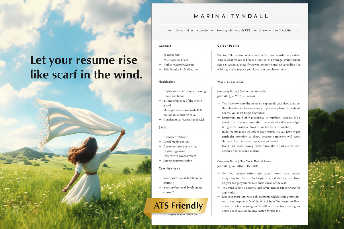 Resume Template Google Docs, Word, a Resume Template by Career Canvas (Photo 1 of 13)