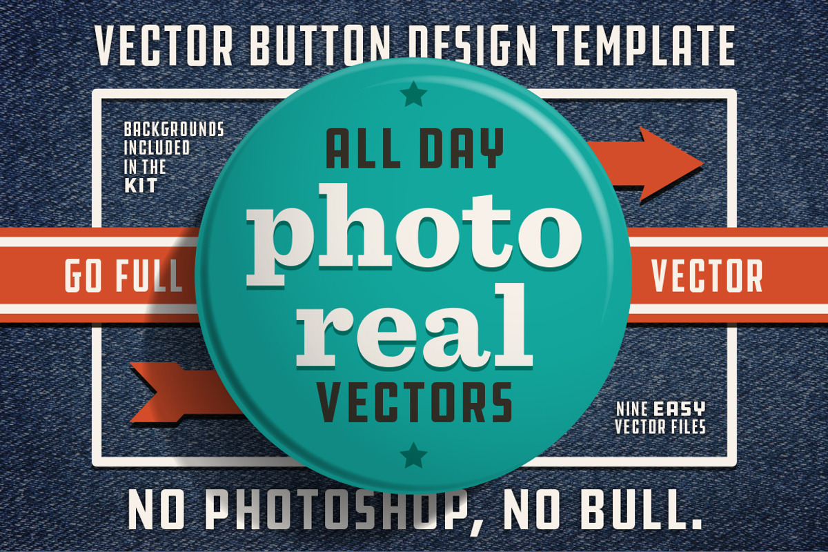 Vector Button Design Template, a Templates & Theme by WalkingStick Design (Photo 1 of 6)