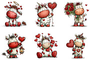Whimsical Valentine Unicorn Clipart, an Illustration by Dream Creation (Thumbnail 4 of 6)