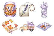 Watercolor Lavender Fall Clipart, an Illustration by Daily.Designs (Thumbnail 5 of 5)