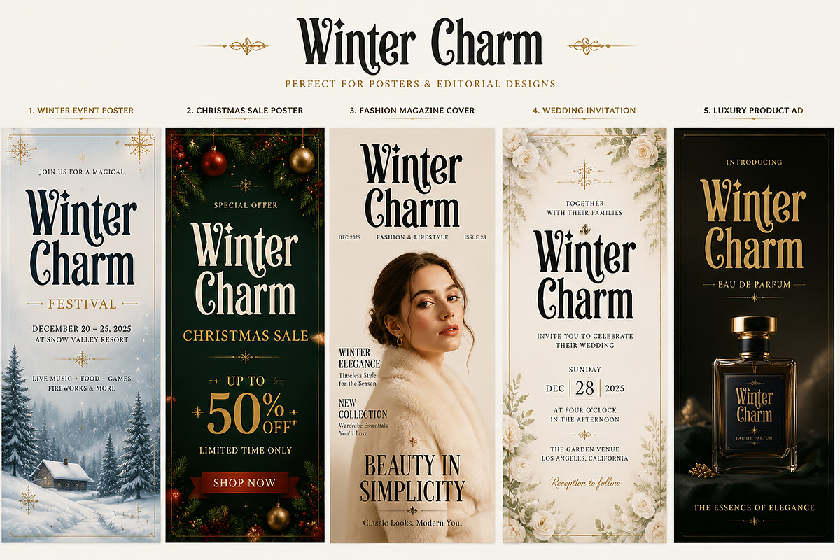 Winter Charm, a Serif Font by Wow Magic (Photo 5 of 5)
