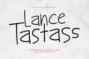 Lance Tastass Playful Handwritten, a Handwritten Font by Maulana Creative