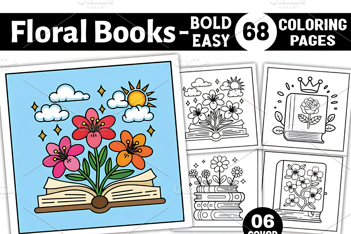 Floral Books Bold & Easy Book, a Decorative Illustration by Design Station (Photo 1 of 9)