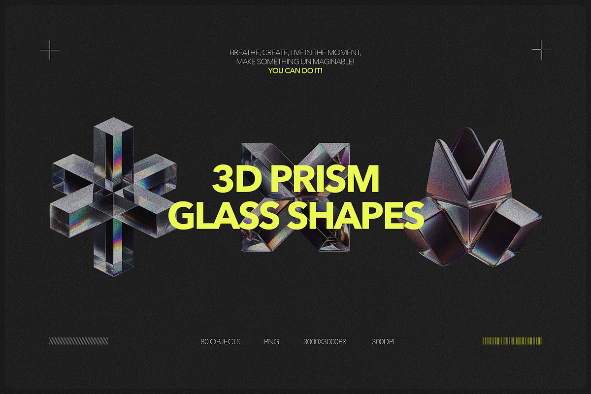 3D Prism Glass Shapes, an Object Graphic by Milka (Photo 1 of 7)