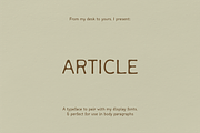 ARTICLE, a Sans Serif Font by MEG BURK CHOI (Thumbnail 2 of 4)