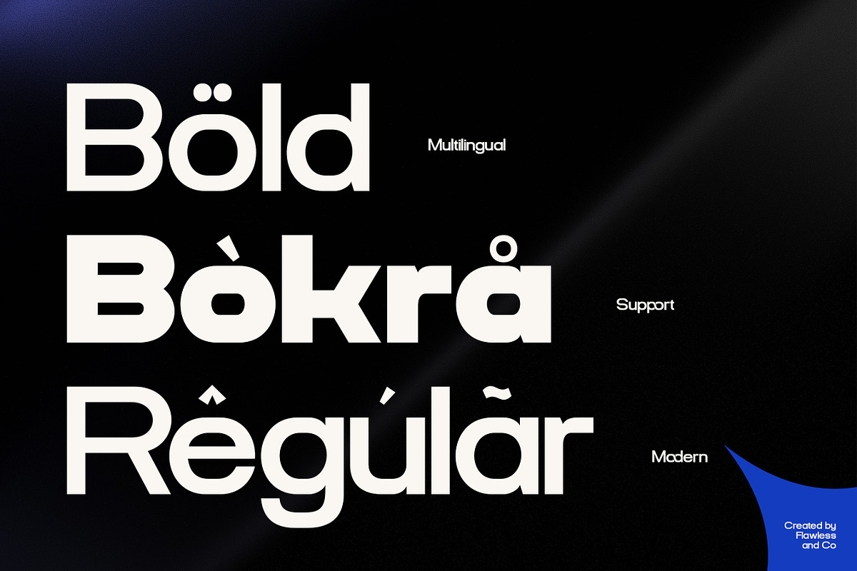Bokra - Bold Modern Sans Serif Font, a Sans Serif Font by Flawless And Co (Photo 4 of 10)