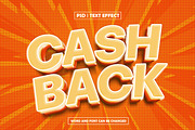 3d cash back text effect for promo, a Layer Style Add-On by AP Market (Thumbnail 1 of 2)